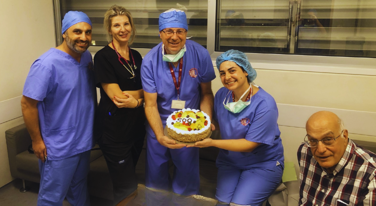 Dr. pedonomou with cake